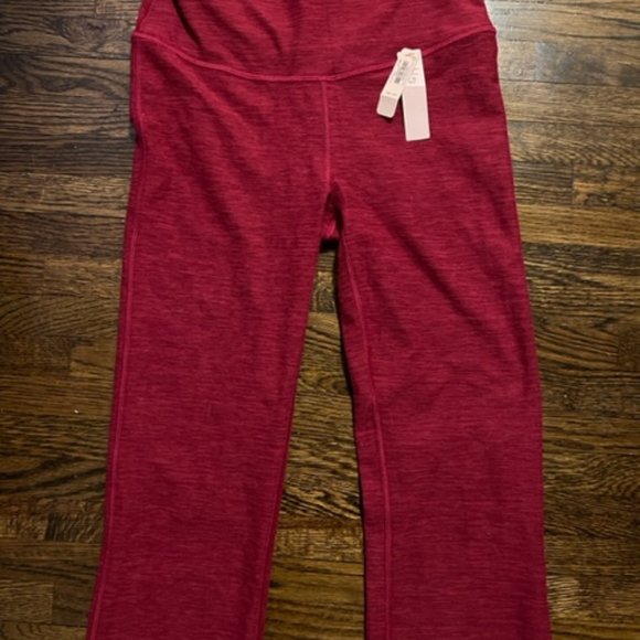 VICTORIA'S SECRET Essential Flare Leggings Claret Red Heather - Picture 5 of 6